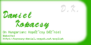 daniel kopacsy business card